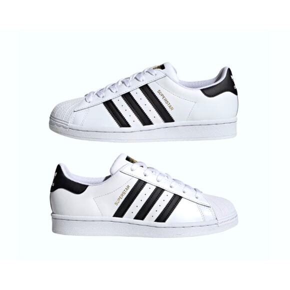 Adidas Women's Cloud White Core Black Originals Superstar Shoes Size 8.5 - Picture 2 of 12